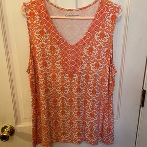 Croft & Barrow retro print tank